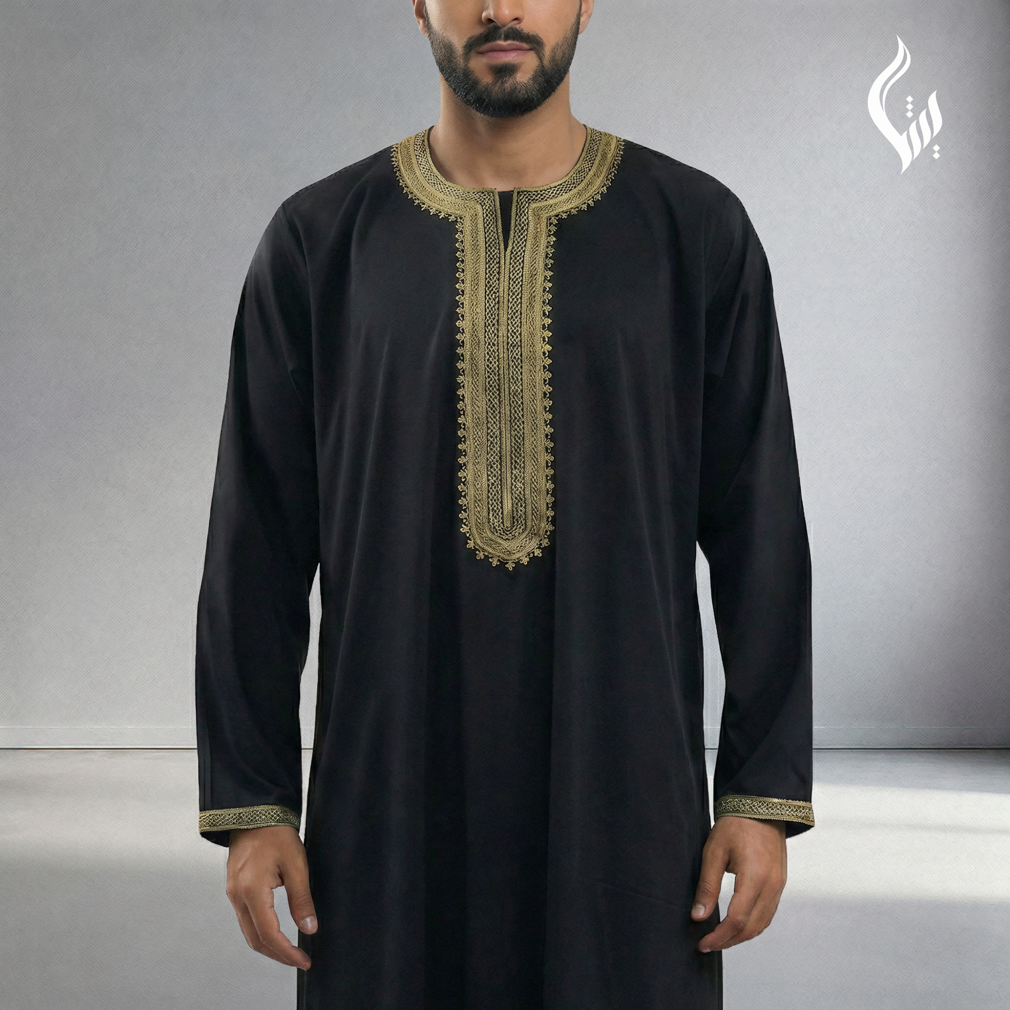 Moroccan Full Sleeve Thobe - Eid & Formal Islamic Wear-thumbmail-9