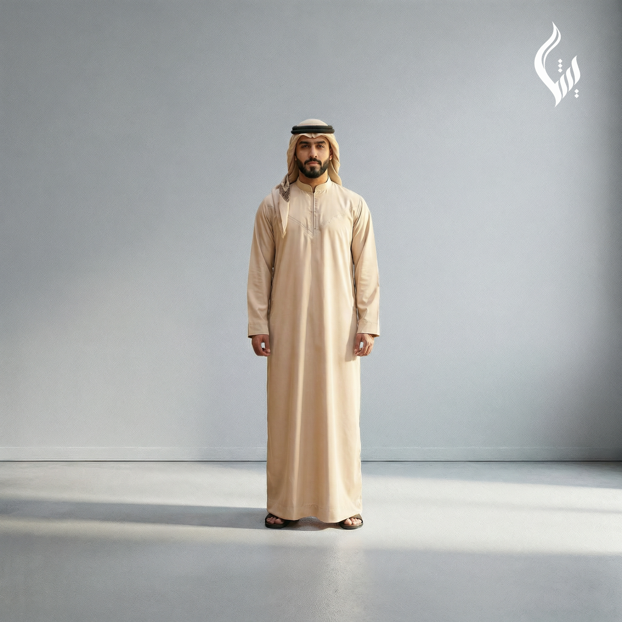 Emirati Thobe with Omani Collar - Eid & Formal Islamic Wear-thumbmail-7