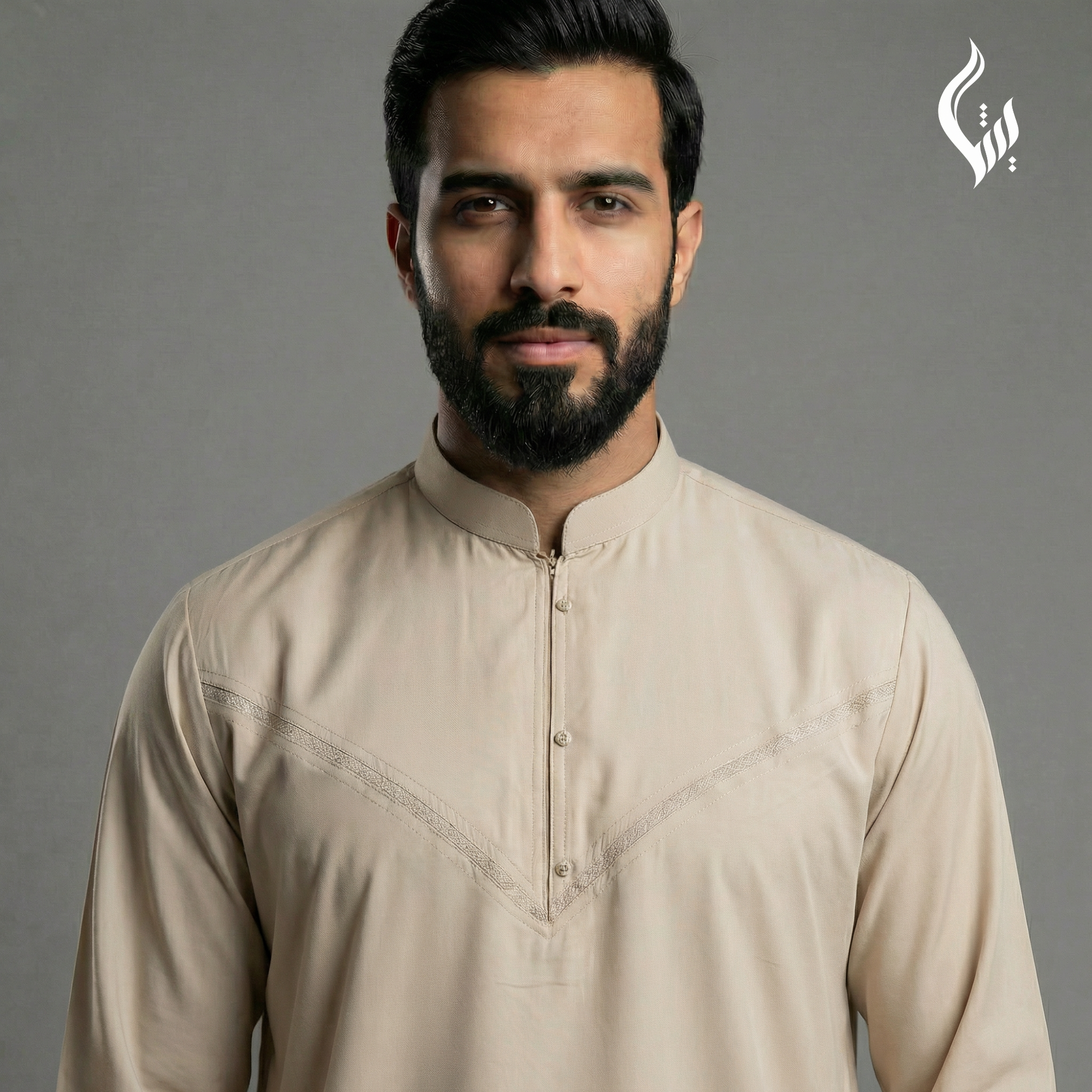 Emirati Thobe with Omani Collar - Eid & Formal Islamic Wear-thumbmail-9