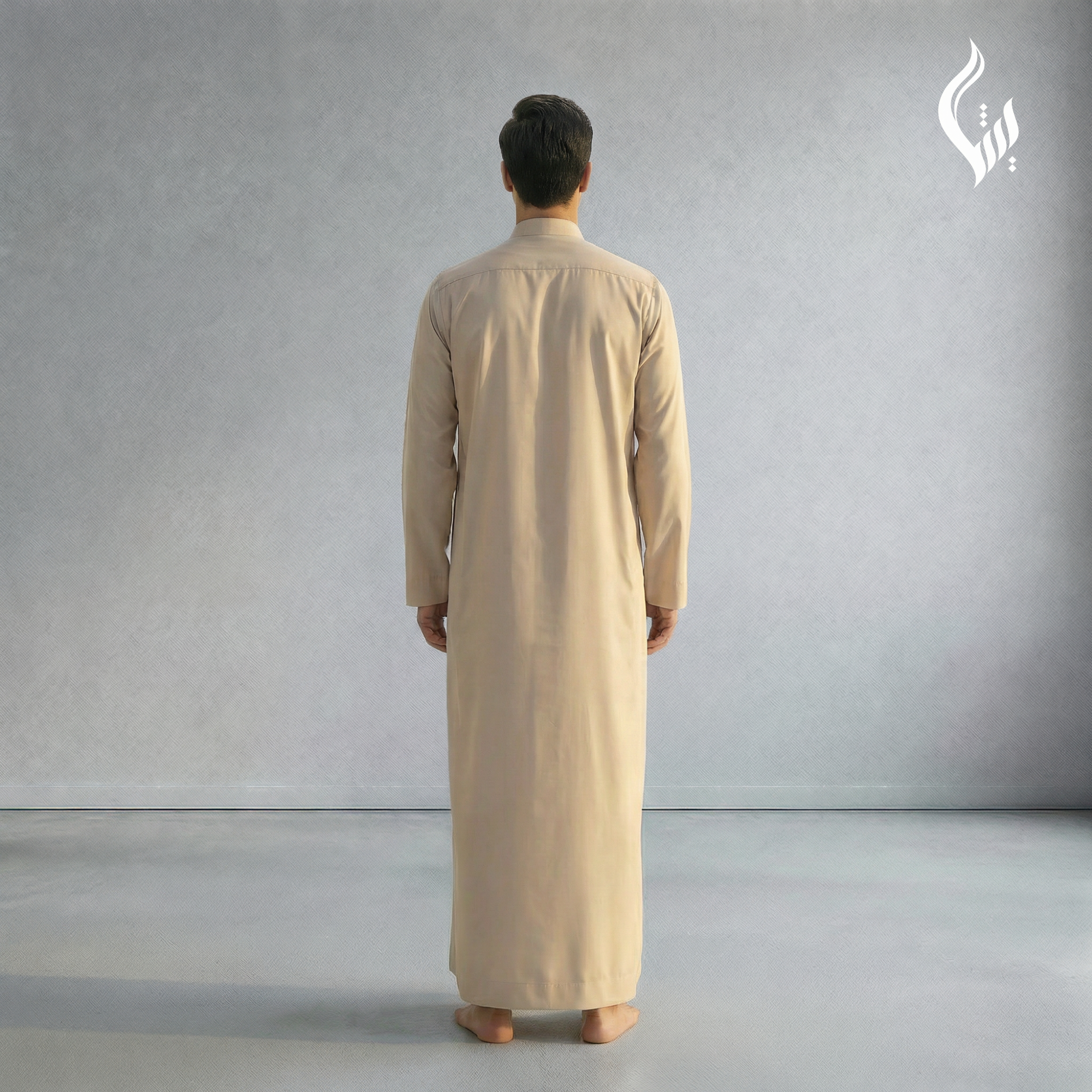 Saudi Collar Thobe - Terylene-Rayon Thick Fabric Formal Islamic Wear-thumbmail-12