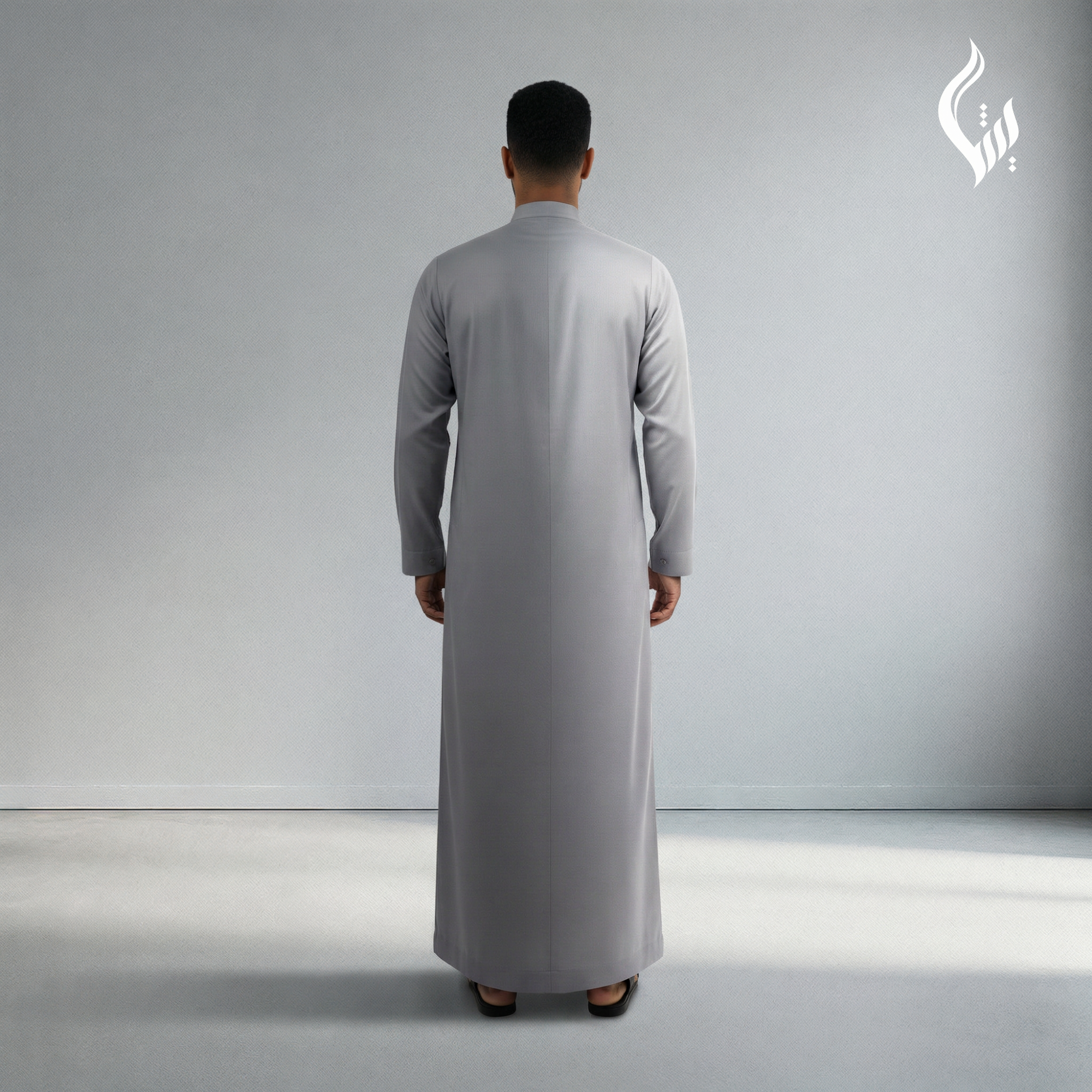 Saudi Collar Thobe - Terylene-Rayon Thick Fabric Formal Islamic Wear-thumbmail-3
