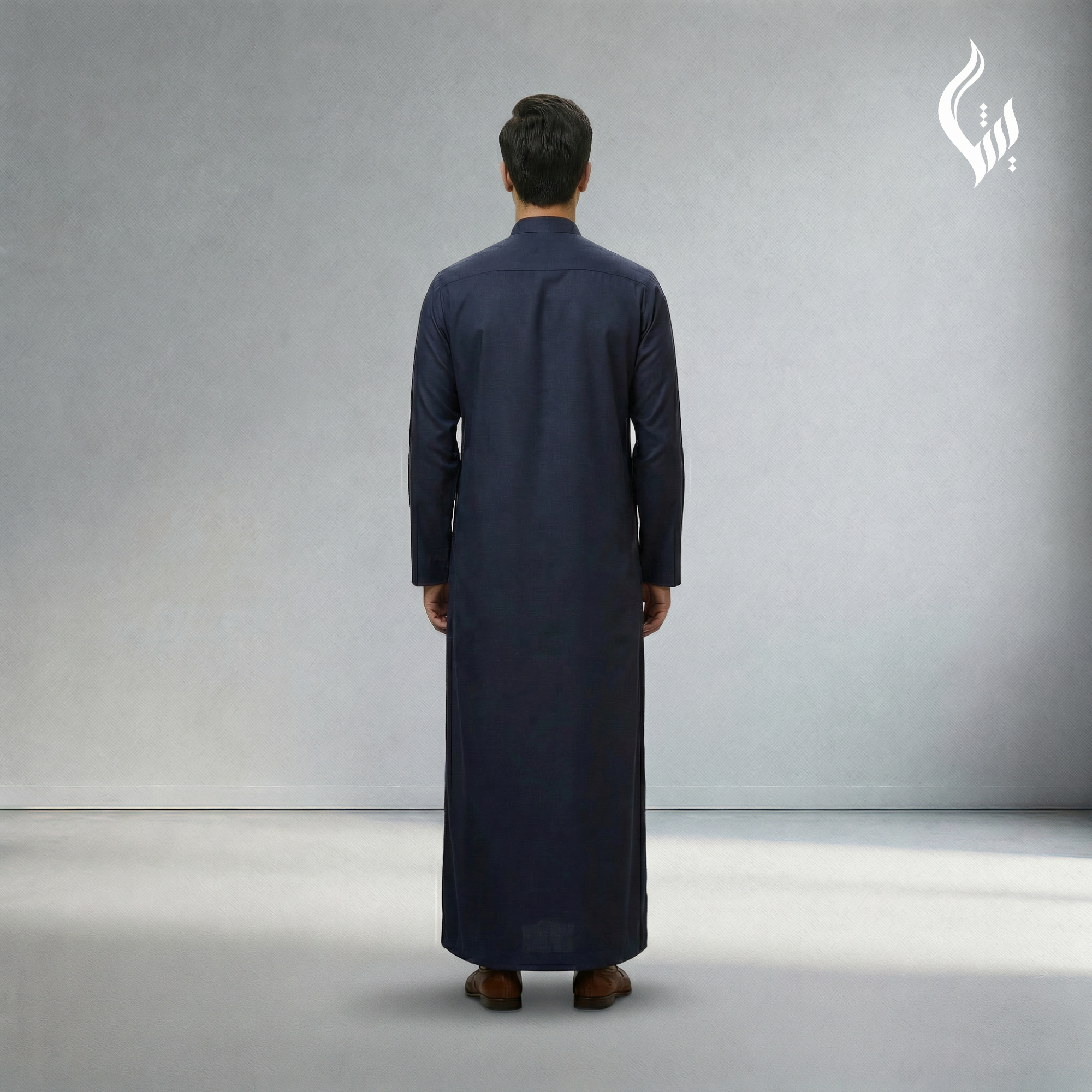 Saudi Collar Thobe - Terylene-Rayon Thick Fabric Formal Islamic Wear-thumbmail-6