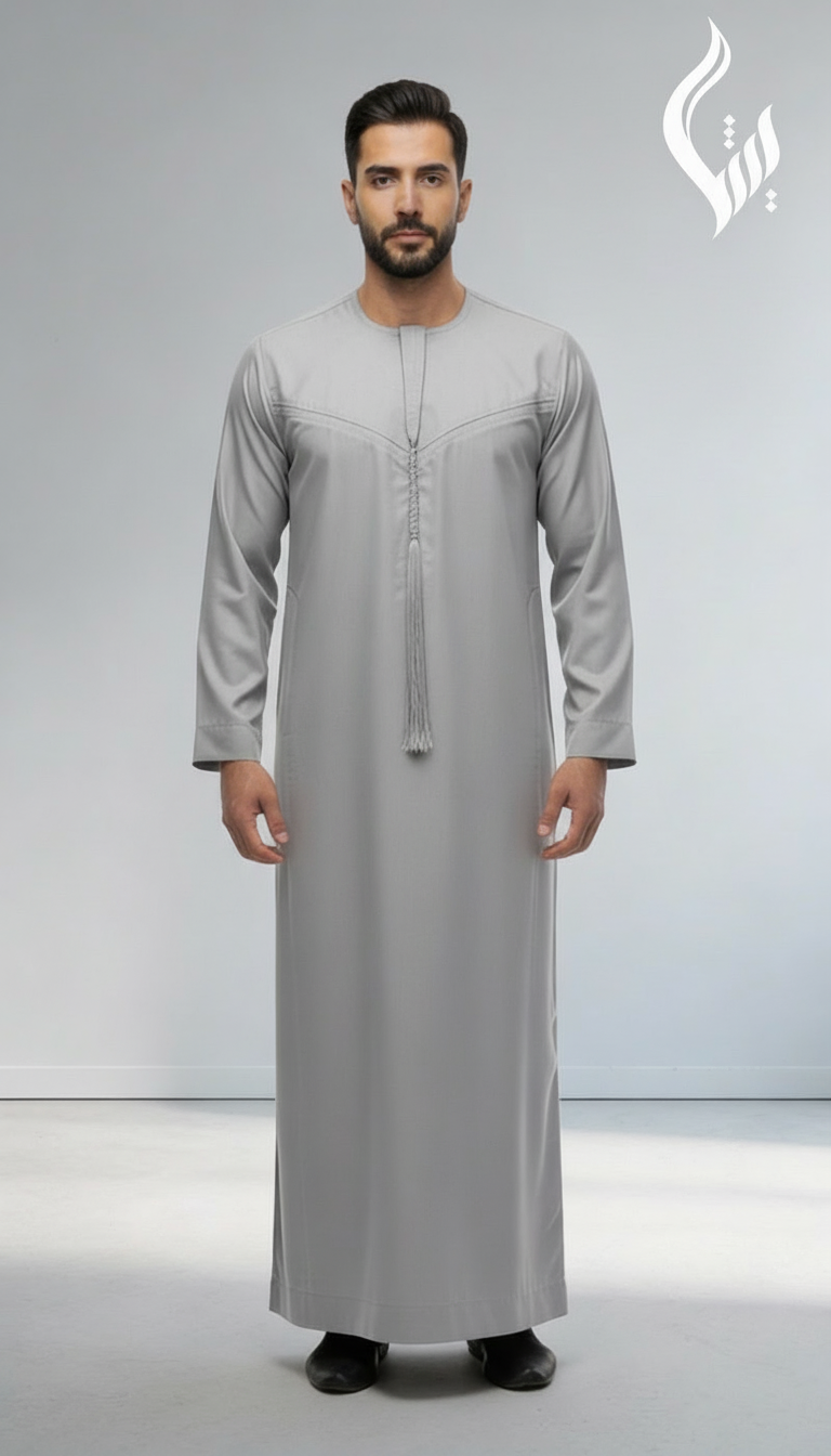 Emirati Omani Thobe with Tassel-thumbmail-5