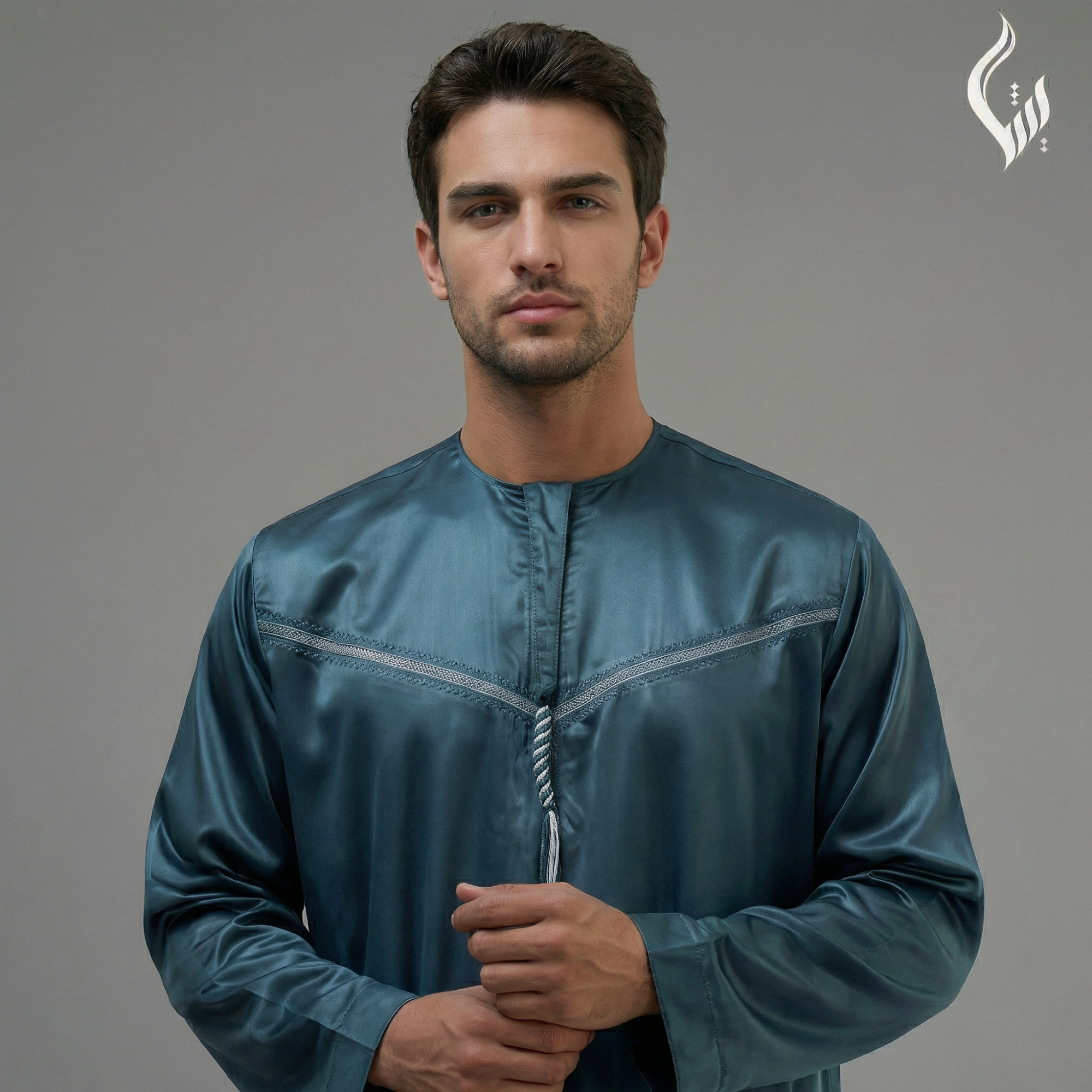 Emirati Omani Thobe with Sheen with Tassel